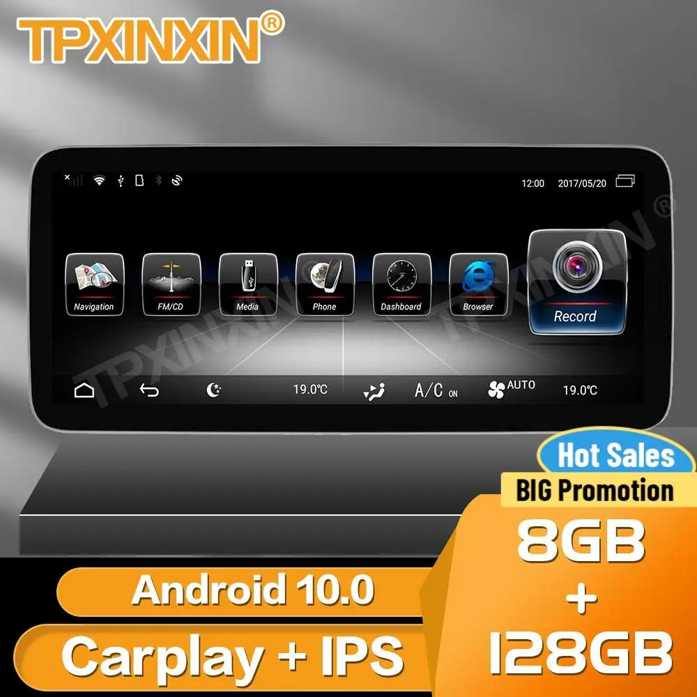 

8+128G Carplay Car Radio Stereo Receiver Android For Mecerdes Benz C W205 GLC X253 W446 2015 2016 Car GPS Player Audio Head Unit