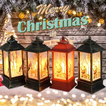 

1pcs Christmas Decoration Craft LED Christmas Lantern For Home Decoration Led Candle Tea light Candles Xmas Tree Ornaments Lamp