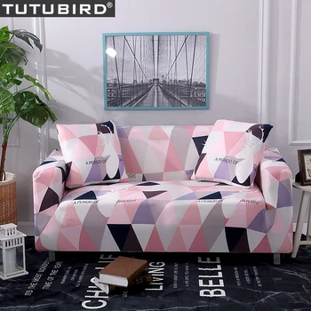 

Pink deer print Stretch Tight Sofa Cover with pillow case Couch Cover cartoon sytle Knitted Fabric Anti-Slip Flexible Slipcover