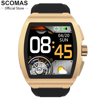 

SCOMAS 2020 New Business Smart Watch Men Temperature Monitor Smartband Women BlueTooth Heart Rate Blood Pressure Smartwatches C1