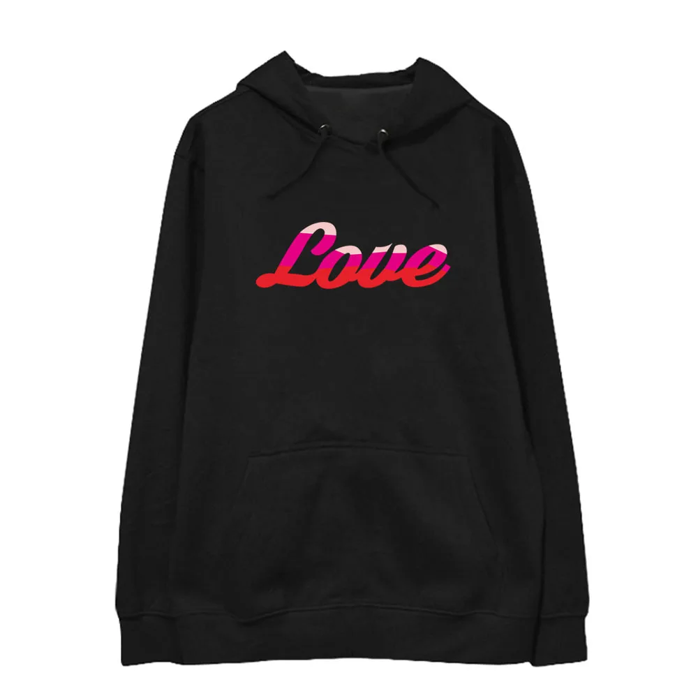 Kpop LOVE/хлопковый костюм с капюшоном; толстовки с капюшоном и длинными рукавами; флисовая утепленная осенне-зимняя одежда; верхняя одежда