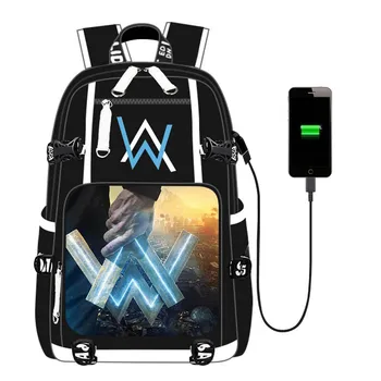 

Alan Walker Faded School Bag Backpack Student Bag Notebook Daily Backpack Glow in the Dark for Teens Students 2020