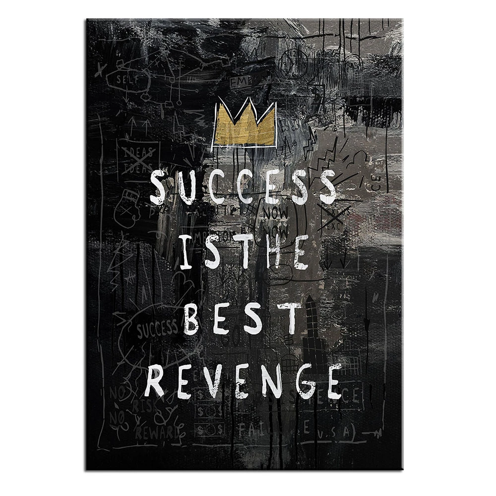 Nordic Style Wall Art Picture Quote Success Is The Best Vengeance Print Canvas Painting Home Decor Office Artwork Frame Poster Painting Calligraphy Aliexpress