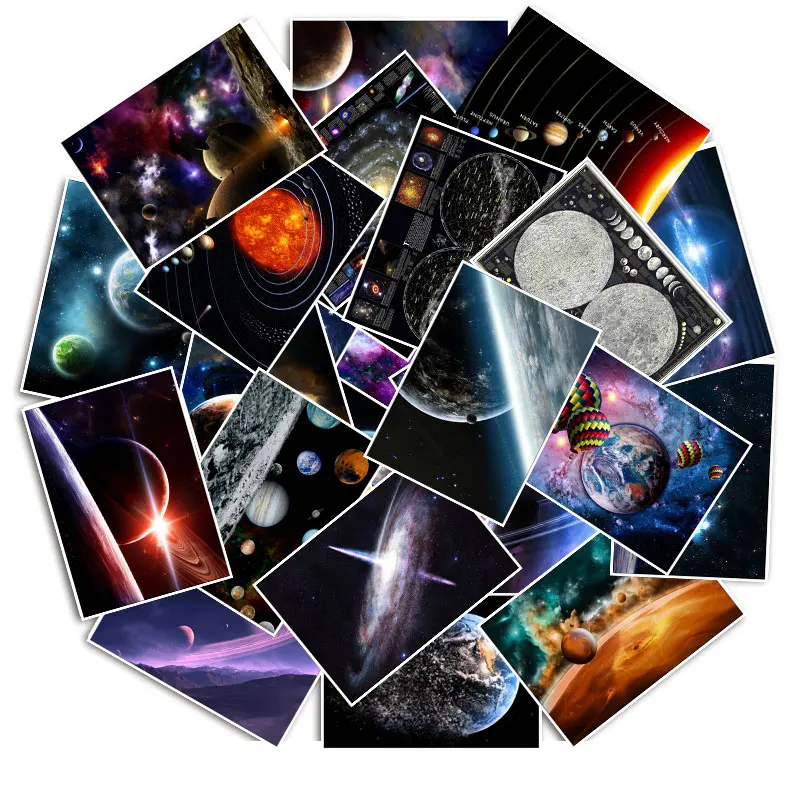 25 шт./упак. Earth Galaxy солнечная система наклейки для ноутбука автомобиля Стикеры для багажа Холодильник, скейтборд