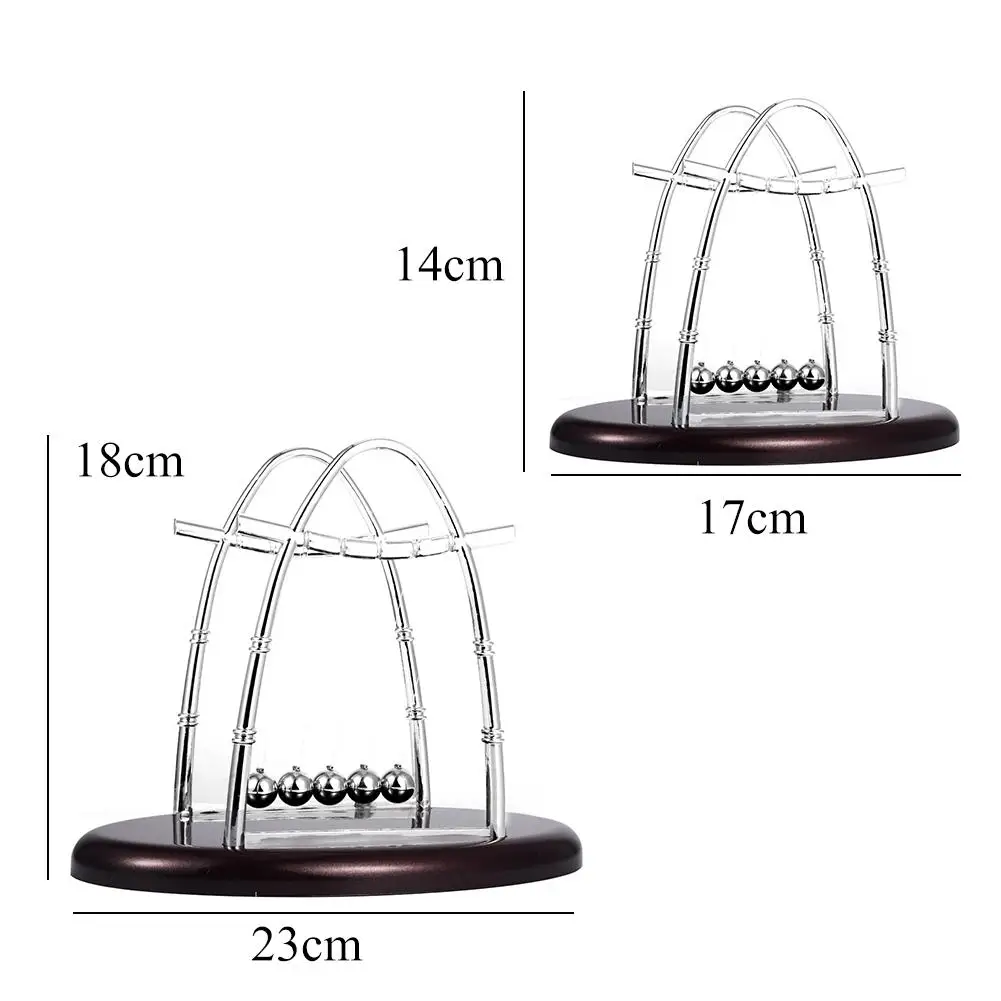 Newtons Cradle Steel Balance Ball Physics Science Oval Arch Circular Newton Billiards Sail Pendulum Newton Billiards #BW