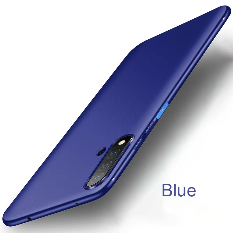 Синий Мягкий силиконовый чехол s для huawei Honor 20 Pro 10i 8X 8A 8S 8C 9X Pro Honor 10 Lite чехол Модный тонкий матовый чехол для телефона s - Цвет: Синий