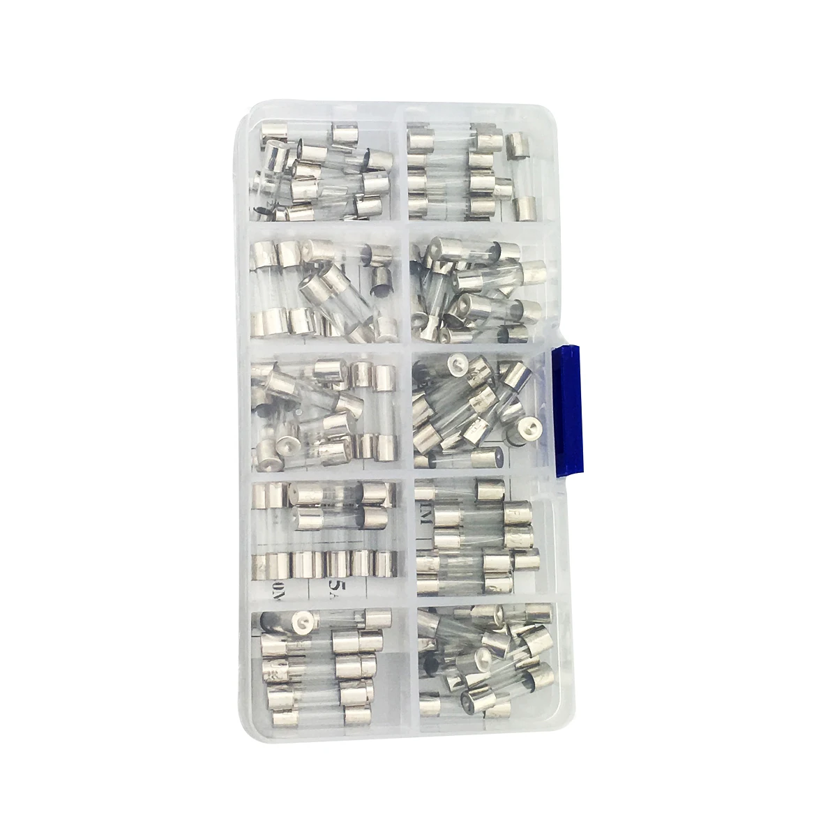 100Pcs 5 X 20mm Electrical Fuse Amp Fast-blow Glass Fuse In Box 0.2A-15A