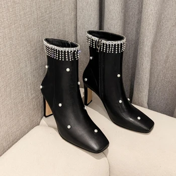 

Ankle Boots Women Platform High Heels Female Lace Up Shoes Woman Buckle Short Boot Casual Ladies Footwear Drop Ship