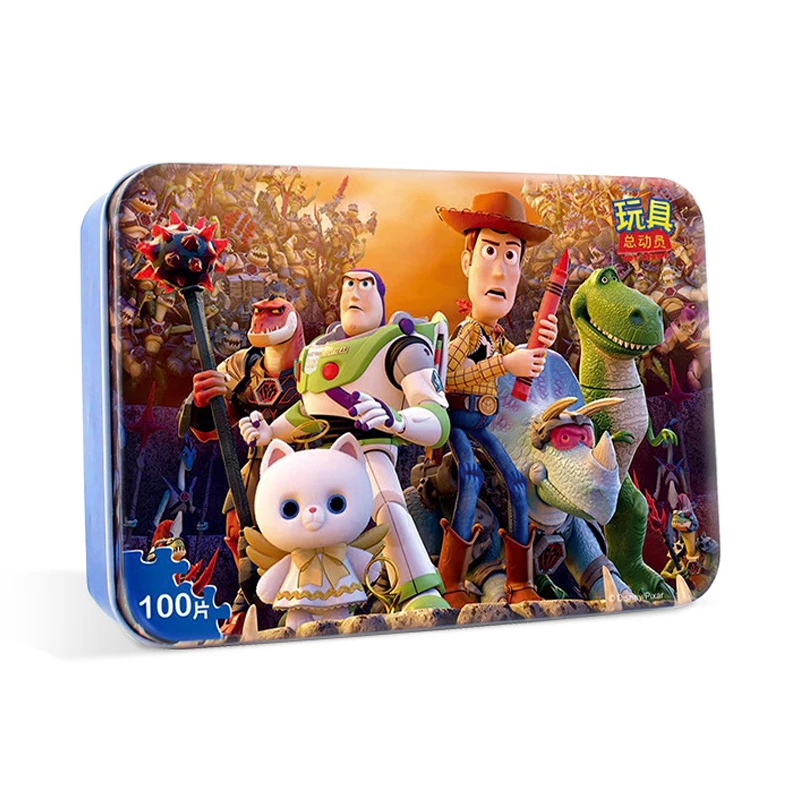 Disney Toy Story 4 Мультяшные анимационные Пазлы для детей 2020 Детские 100 штук деревянные