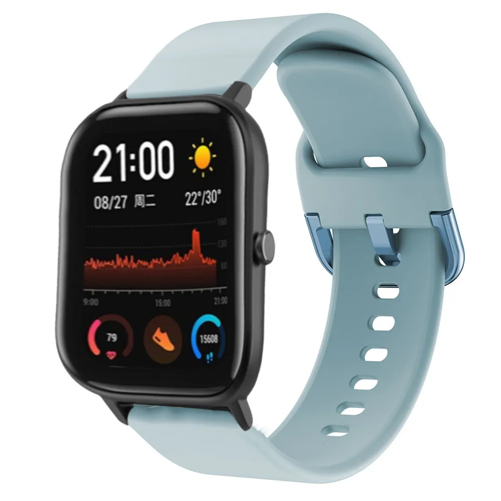 Спортивный силиконовый ремешок для часов Ремешок Для Xiaomi Huami Amazfit GTS/GTR 42 мм/Bip Lite Молодежные умные часы браслет сменный Браслет Correa