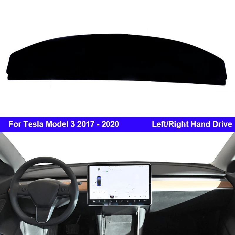 Car Dashboard Cover Dash Mat Carpet Cape For Tesla Model 3 2017 2018 2019 2020 Model3 Anti-sun Sun Shade Styling Auto | Автомобили и