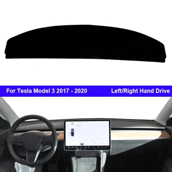 

Car Dashboard Cover Dash Mat Carpet Cape For Tesla Model 3 2017 2018 2019 2020 Model3 Anti-sun Sun Shade Car Styling Auto