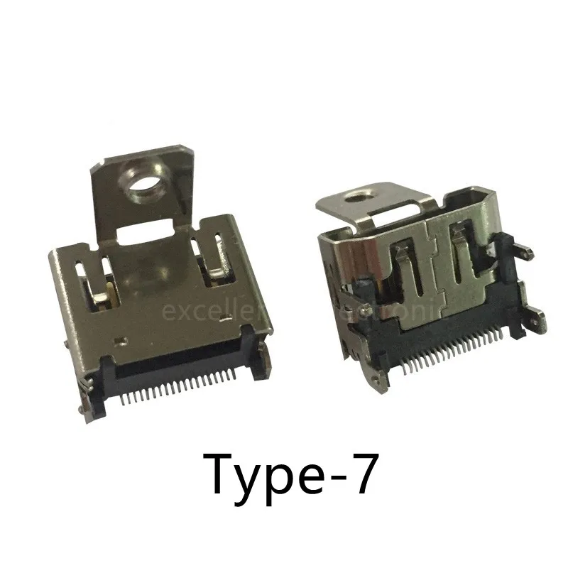 5-Pack HDMI HD Interface Connector - Vertical Right Angle SMD Socket