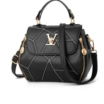 

Women Handbag Shoulder Bags 2019 Winter New Fashion Luxury High-End Design PU Soft Material Tote Crossbody Bag