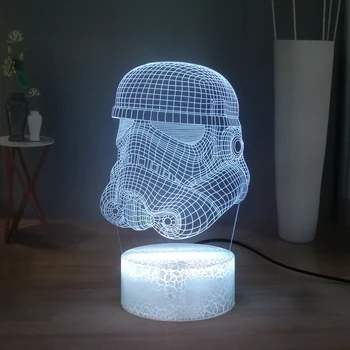 

Creative Imperial Stormtrooper 3D Illusion Table Lamp Star Wars Stormtrooper LED Night Light RGB Colorful Home Desk Lamp
