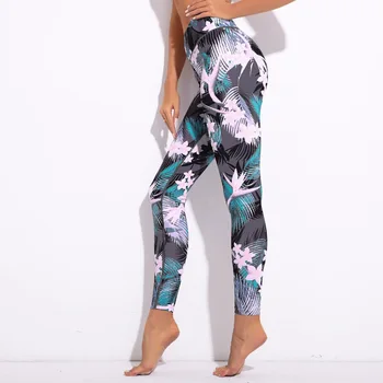 

New Flower Printed lady Bottom Pants Fitness leggings