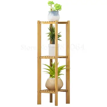 

Flower Shelf Multilayer Room Built-in Balcony Balcony Succulent Flower Pot Stand Solid Wood Living Room Floor Space Saving Speci