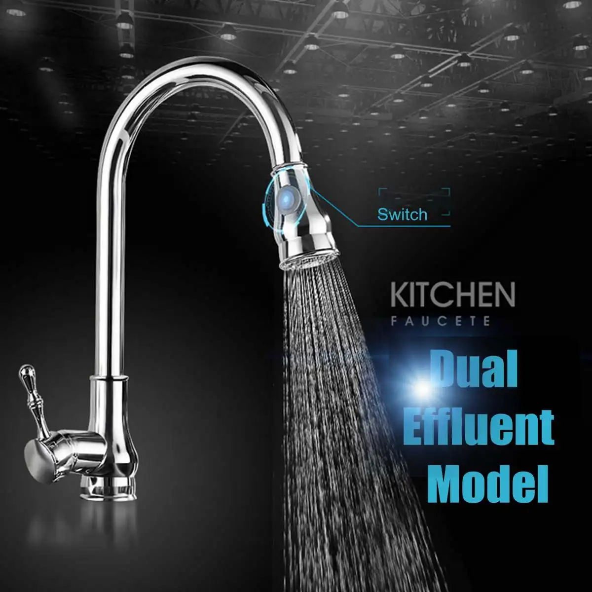 

Brass Chrome 360Rotation Pull Out Kitchen Sink Faucet Swivel Spout Sink Mixer Tap Spray With Soap Dispenser Cold And Hot Water