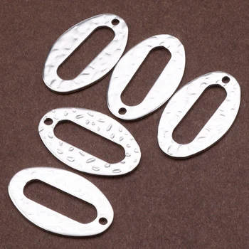 

15Pcs/Lot 27*17MM Stainless Steel Oval Connectors To Make Necklaces Earrings Handmade Accessories For Jewelry Making Logo Maker