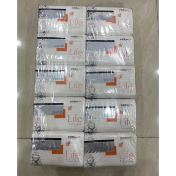 

10 Packs Toilet Sanitary Paper Tissue Virgin Wood Pulp Household Skin-friendly Pumping Paper Wood Pulp Toilet Paper Towels