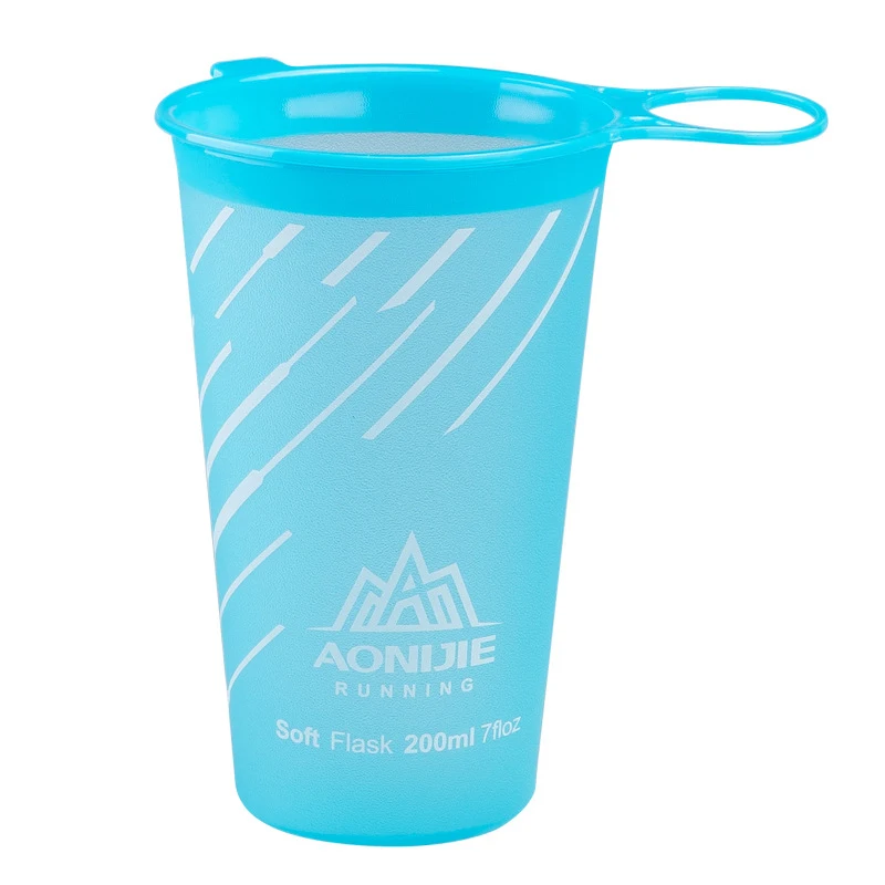 200ml Blue B AONIJIE 170 мл 200 мл портативный складной мягкий стаканчик для воды марафон стаканчик для воды для спорта на открытом воздухе Велоспорт Кемпинг бег Сумка для воды - Цвет: 200ml Blue B