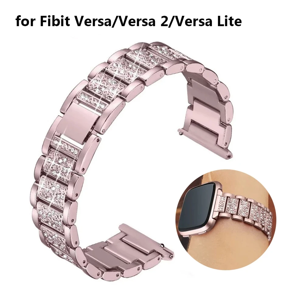 Блестящий сменный Браслет для смарт-часов Fitbit Versa/Versa 2 ремешка женщин изящный
