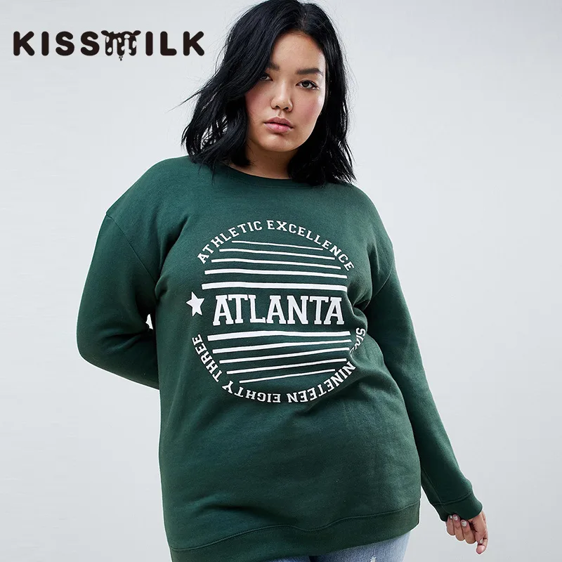 

Kisilk New Style Western Style Large Size Sports Casual Women's Printed Long Sleeve round Neck Sweater