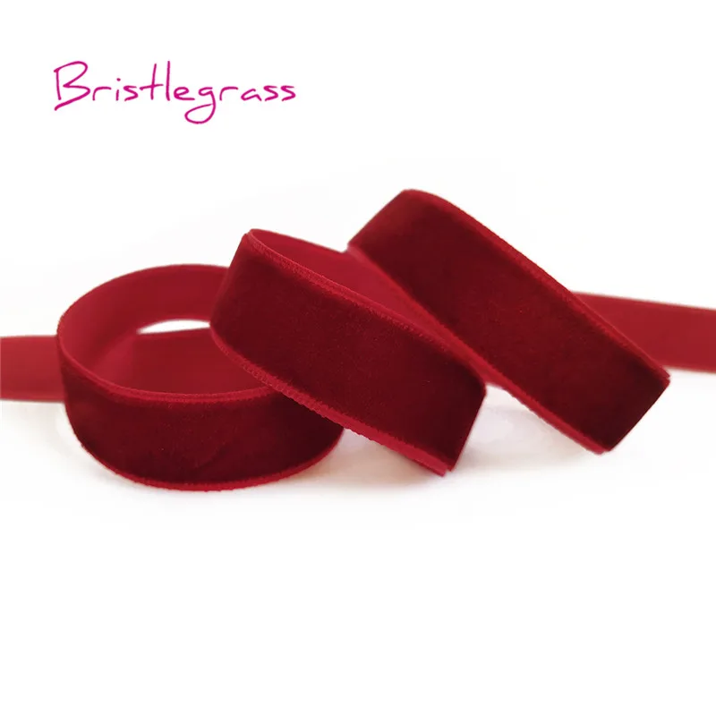 Sherry-2 Yard Щетина 5 ярдов 6 мм 10 мм 15 мм 20 мм 25 мм мягкая однотонная бархатная лента галстук-бабочка с цветочным узором Свадебная вечеринка Рождественское украшение платье Carft - Цвет: Sherry-2 Yard