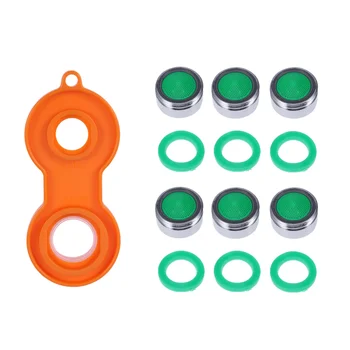 

15 PCS Brass Faucet Aerators Female Thread Replacement Part Water Saving Filter Faucet Bubbler Sprayer with Aerator Wrench