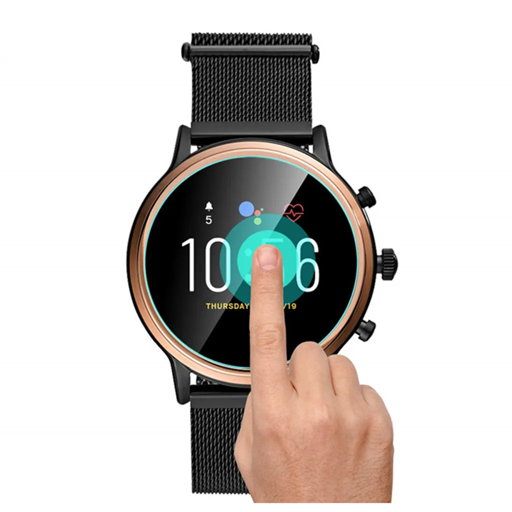 Защитная пленка из закаленного стекла для смарт часов Fossil Gen5 Q прозрачная