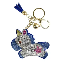 Homegrown стиль креативный аниме брелок для ключей с единорогом бархатные со стразами набор мой маленький стабильный поставка