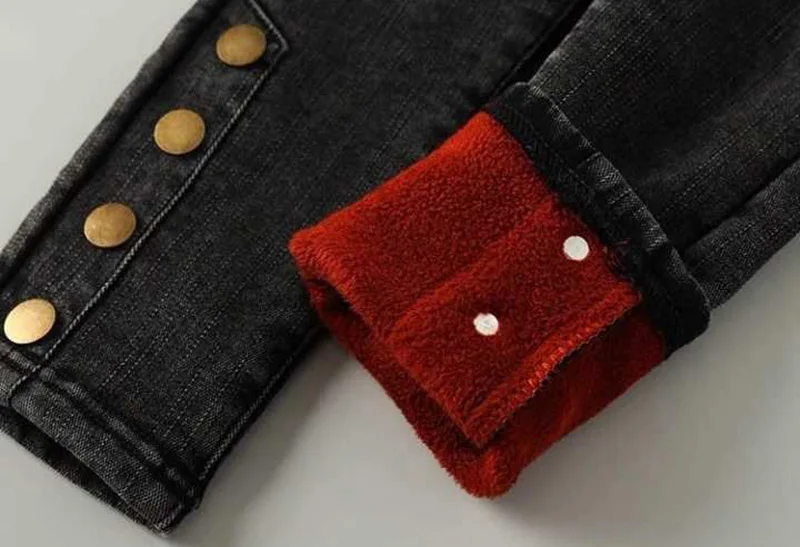 Girls Pants Kids Winter Child Fleece Skinny Pants for Kids Black Capri Jeans Children Breech Trousers 4 5 6 7 8 9 10 11 12 Years