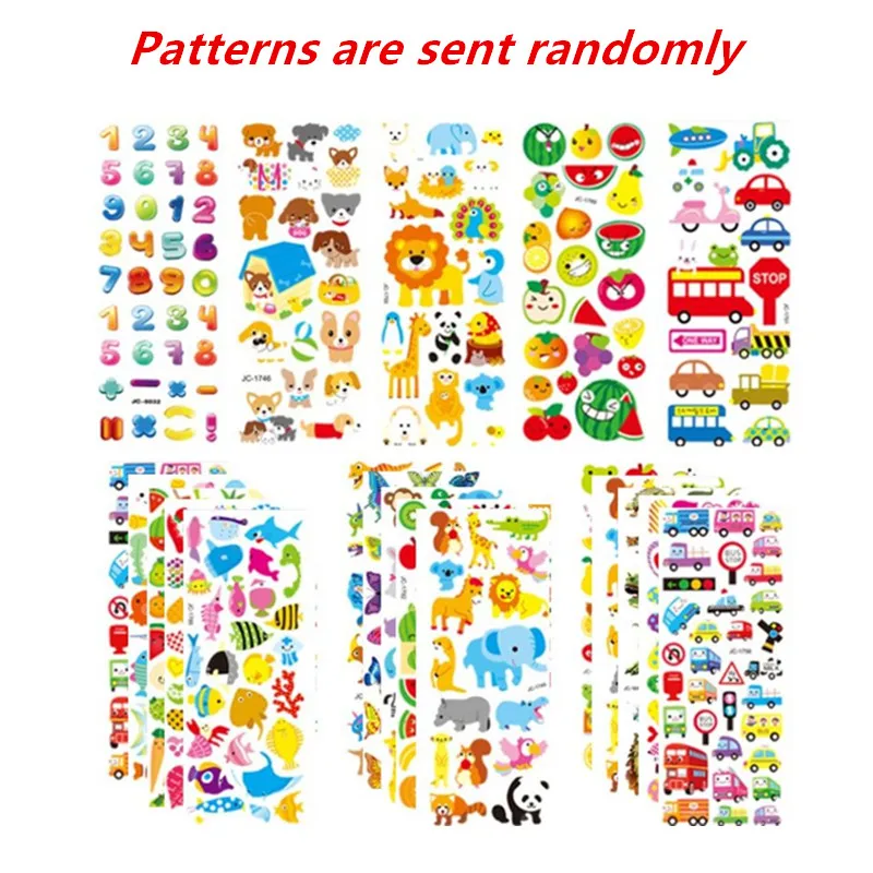 Puffy Stickers for Kids 50 Sheets 3D Stickers for Toddlers
