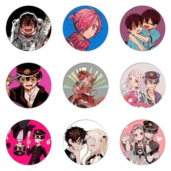 

58 mm Anime Toilet-Bound Hanako-kun Cosplay Badges Jibaku Shounen Brooch Icon Collection Nene Yashiro Breastpin For Backpacks