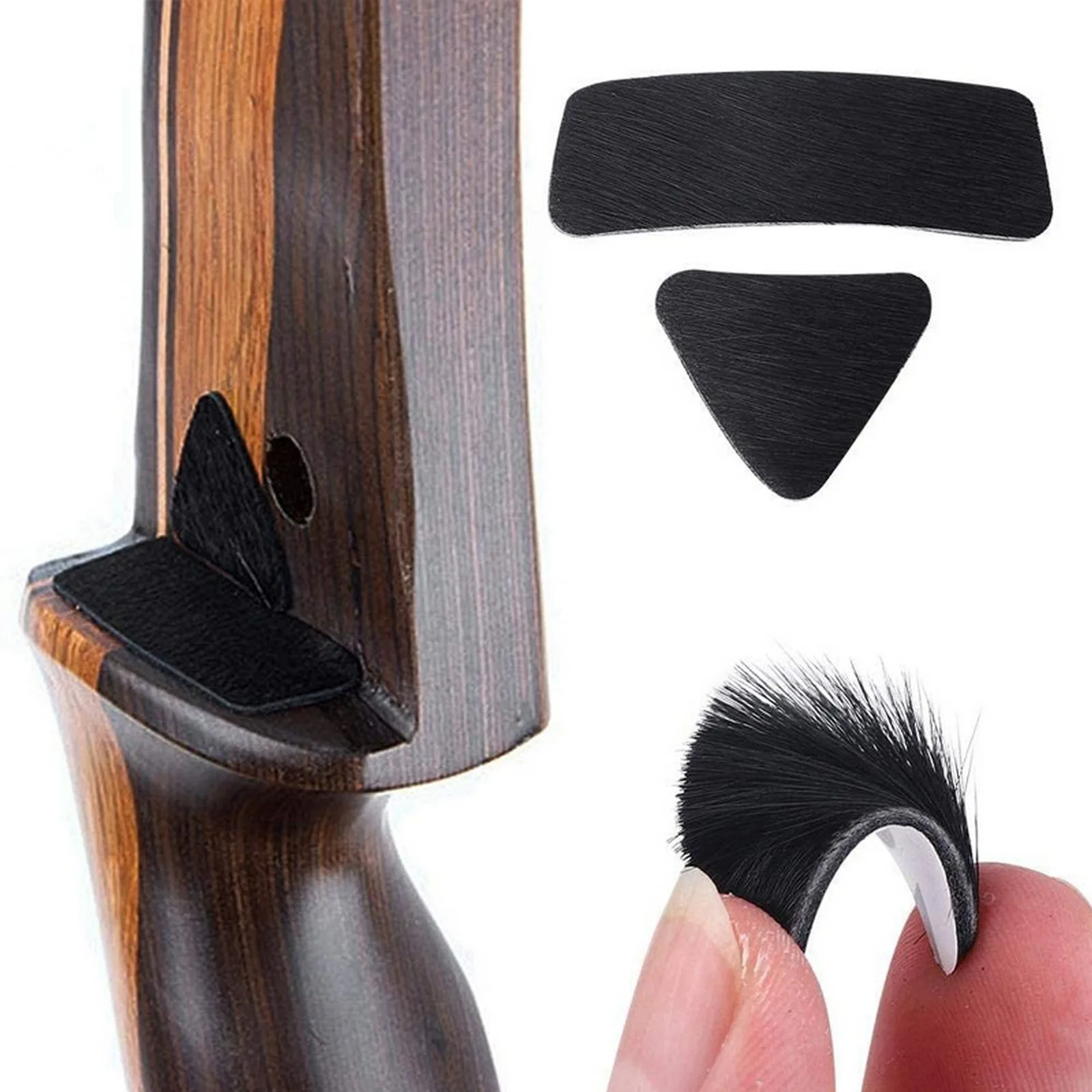 2pair Archery Arrow Rest Stick Fur Stand Adhesive Patch For Recurve Bow