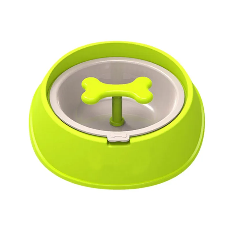 Pet медленная головоломка кормушка для щенка для здорового питания предотвратить от удушья еды слишком быстро анти-жир продукты для собаки - Цвет: A