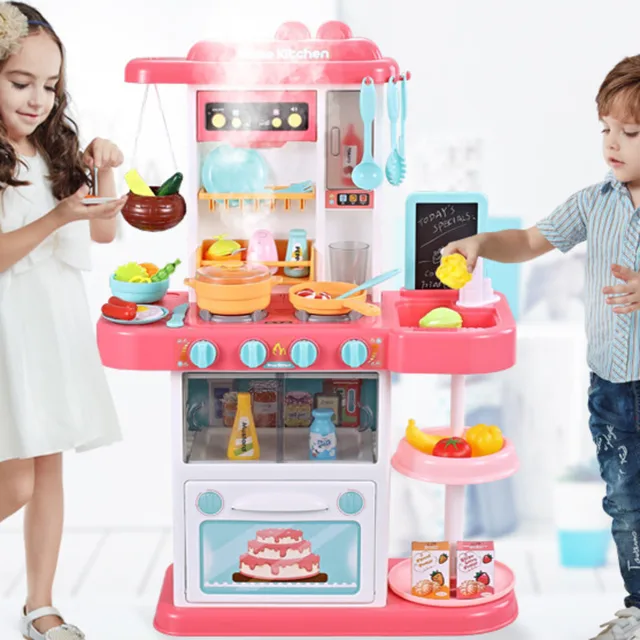 Kitchen Play House Toy Miniature Mini Plastic Food Girl Kids Cutting Vegetables Fruits Cooking House Set Toy For Children Gift 1
