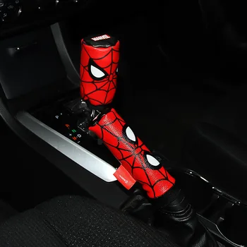 

2PC/Set Super Hero Hand Brake Cover Shift Gear Knob Cover Gear Case Car Interior Decor Shift Knob Shell Car Accessories