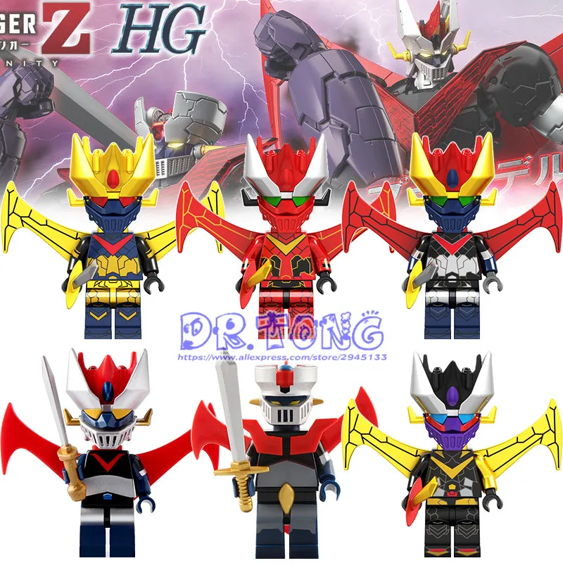 

Single Sale KF750 Cartoon Anime Movie figures Mazinger Z Mazinkaiser Figure Bricks Building Blocks For Children BR273