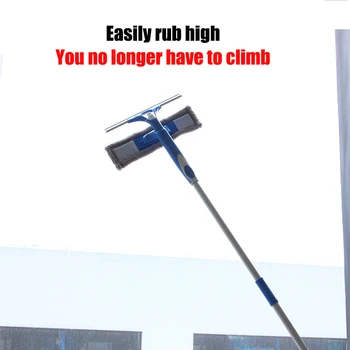

HOT Window Glass Cleaner Washer Upgraded Telescopic High-Rise Brush Window Cleaner with Spray Head NDS