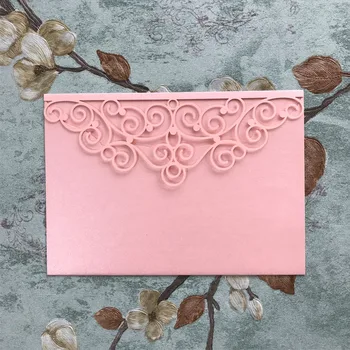 

20pcs/lot Hollow Out Lace Patterns Newest Folded Invitation Birthday Dancing Party Sculpture Wedding Invitation Cards