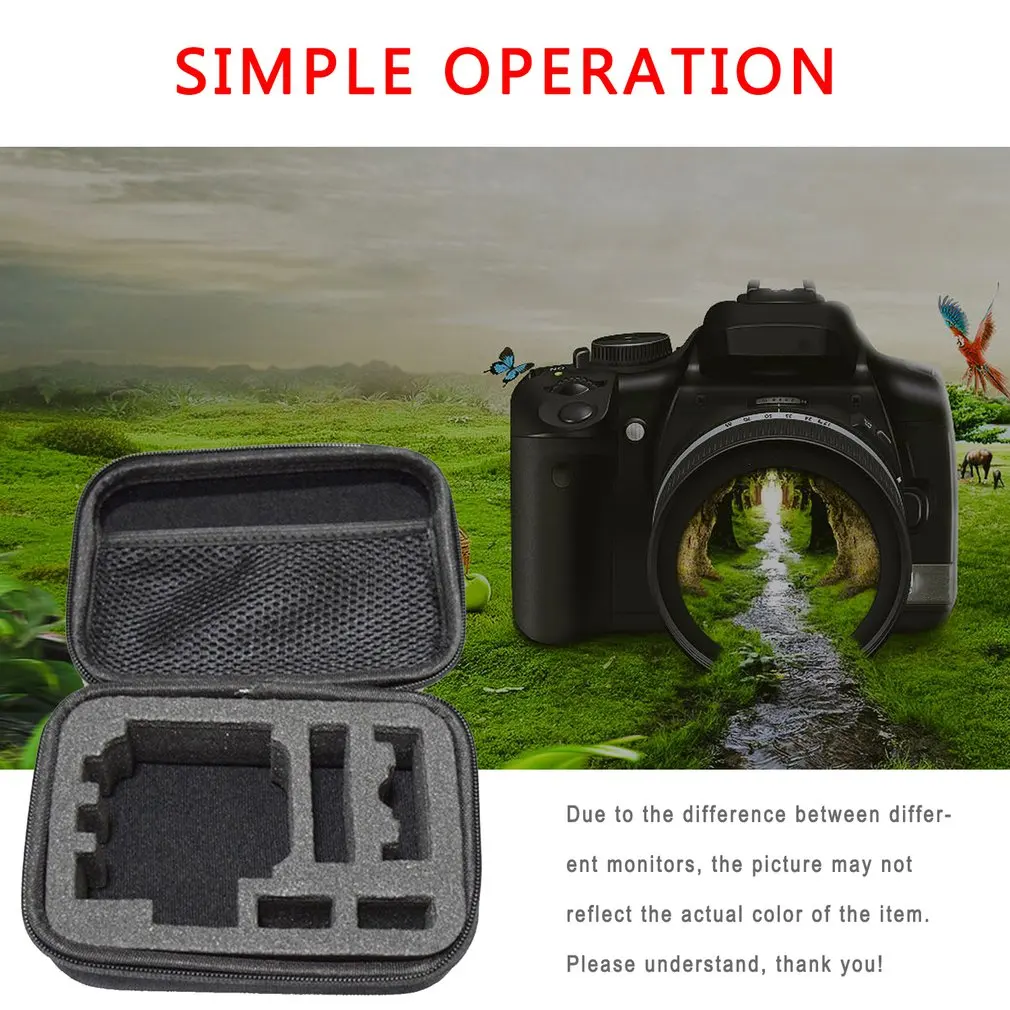 Portable Carry Case Hard Bag Sports Camera Accessory Anti-shock Storage Bag for Go pro for Hero 3/4 for SJCAM Action Camera