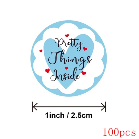 Pretty Things Inside Stickers Round Paper Gold Thank you stickers for Business Packaging Seal Labels Cute Stickers