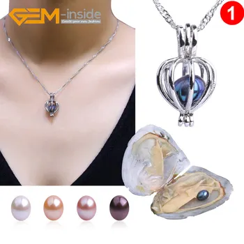 

Natural Freshwater Wish Pearl Box Necklace Oyster DIY Jewelry Vacuum-Packed Random Colors For Christmas Woman Gift 1 Box Hot