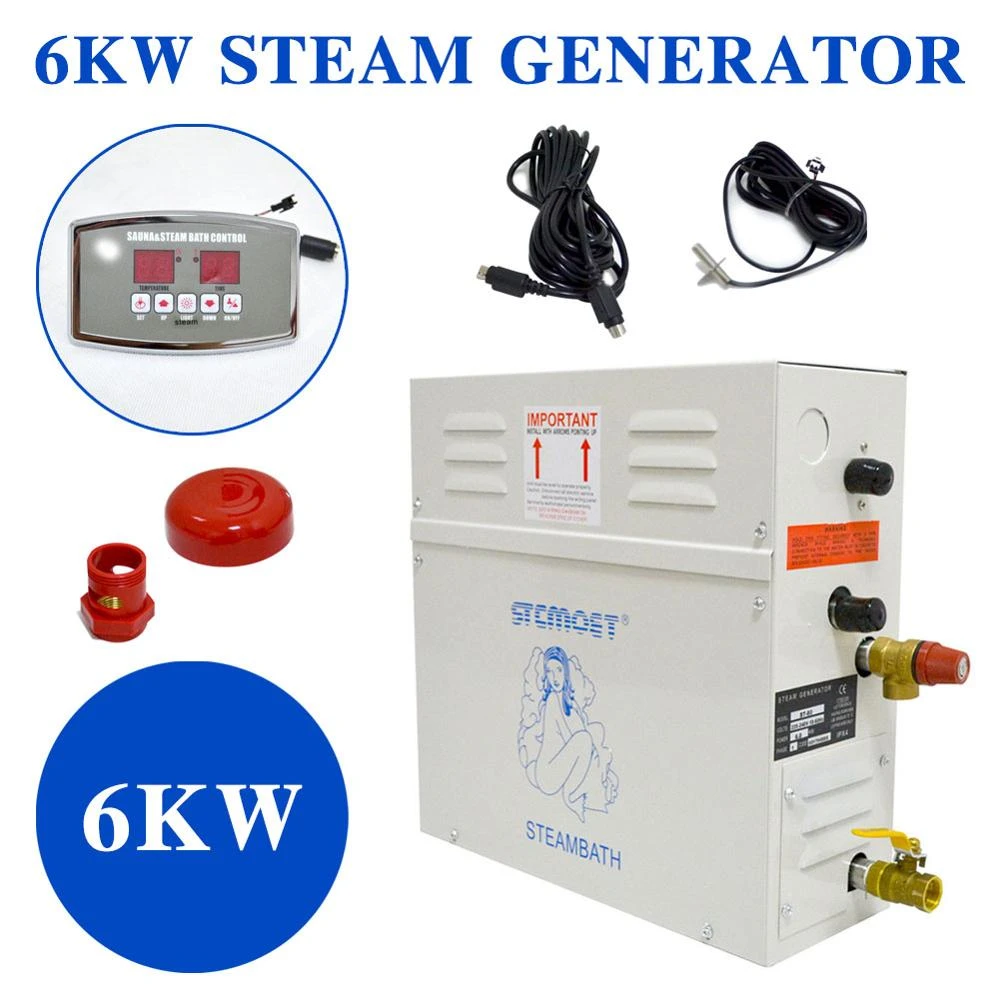 Details about 6KW Steam Generator+ST135M Controller Home Sauna SPA