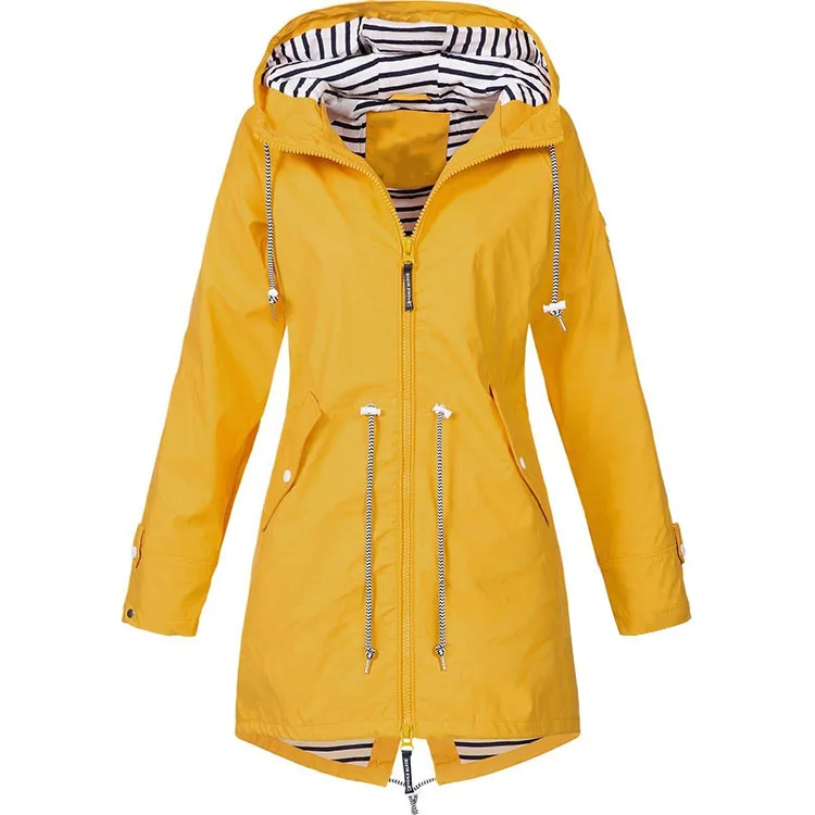 Женские ветрозащитные куртки с капюшоном, Женская Базовая куртка с карманами, модная походная ветровка, верхняя одежда, Женское пальто