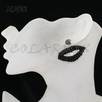 

8 Pairs Kiss earrings Mouth earrings Handmade beaded kiss earrings Cute tiny mouth earrings Jewelry earrings gift for lady 9430