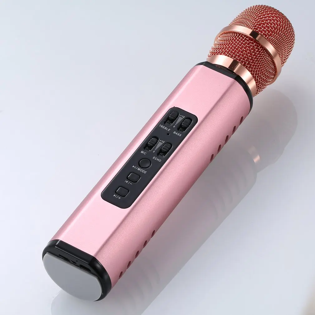 Mobile phone microphone wireless Bluetooth microphone comes with speaker integrated KTV children's wheat family karaoke K6