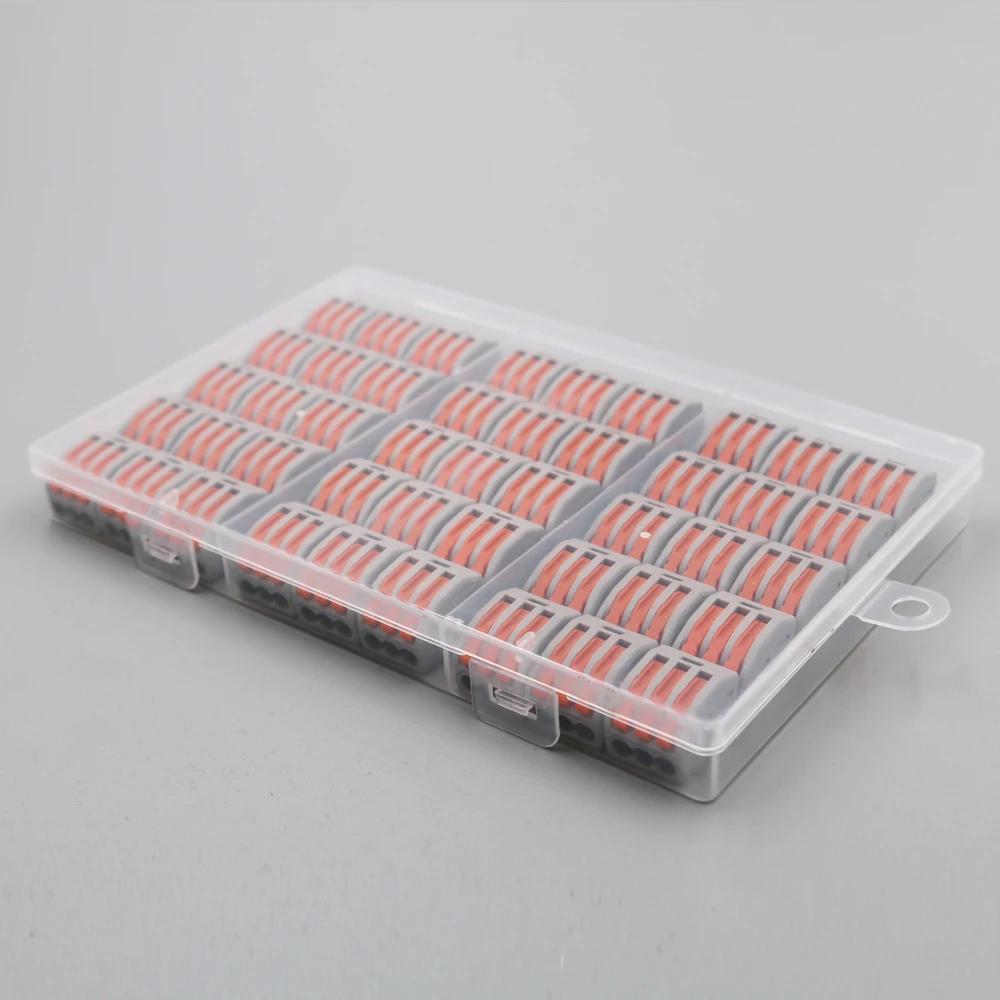 Box Packing 45pcs PT-213 PT213 3 pin pole mini fast wire Connectors Universal Compact Wiring push-in Terminal Block | Обустройство