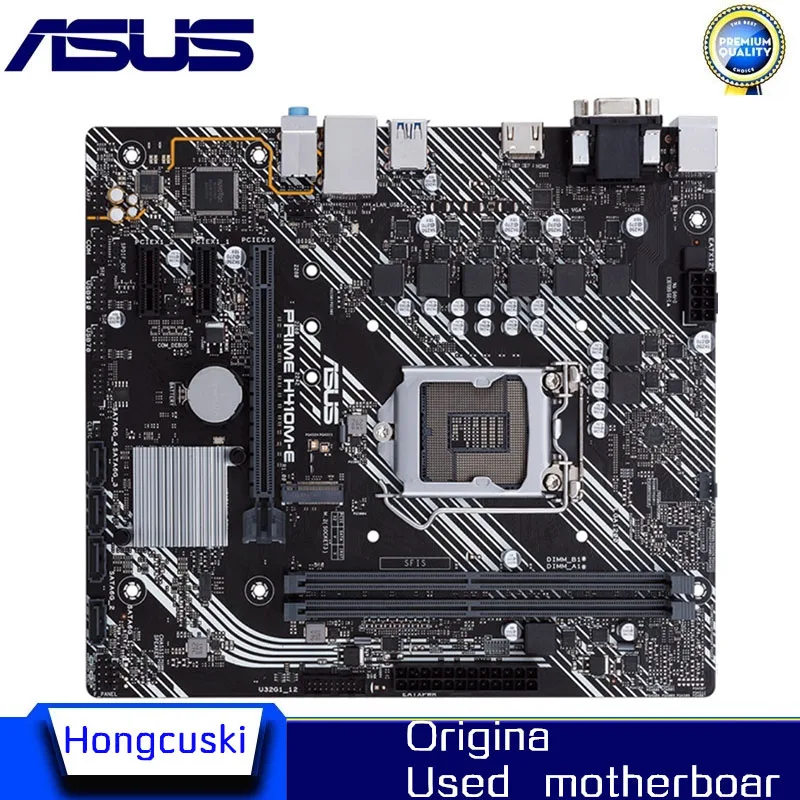 Б/у материнская плата для Asus PRIME, оригинальная десктопная Материнская плата Intel H410 H410M DDR4 LGA 1200 i7/i5/i3 USB3.0 SATA3